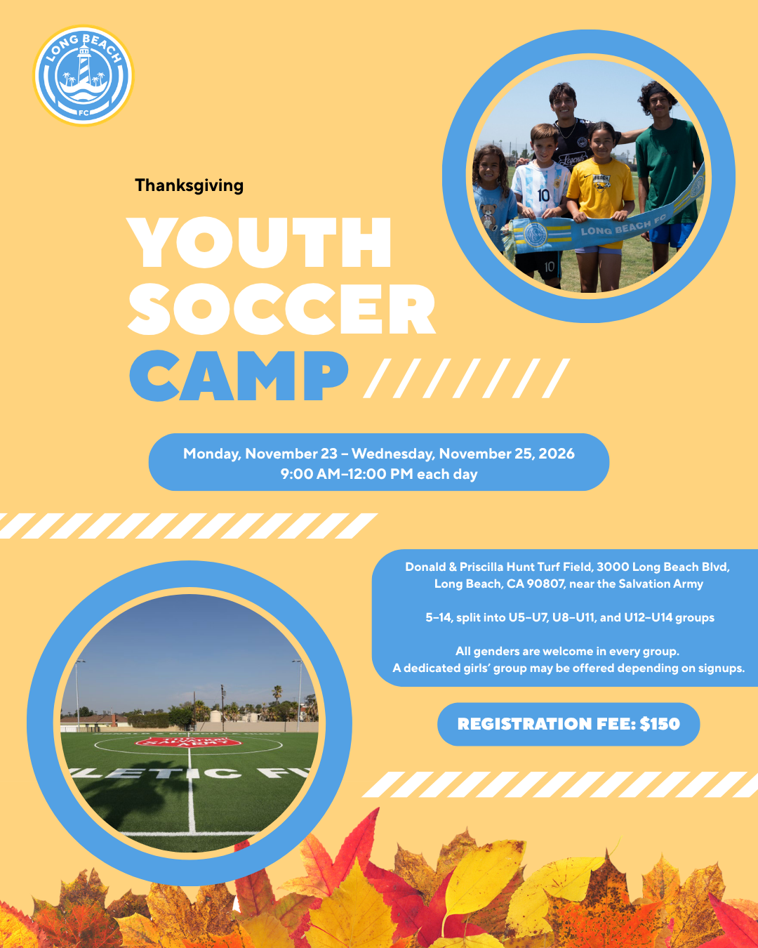 Long Beach FC Thanksgiving Youth Soccer Camp 2026