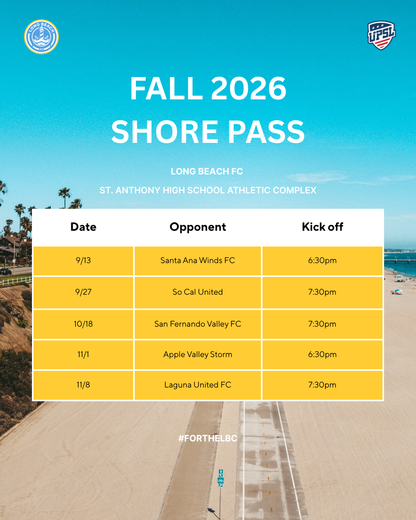 Fall 2026 Shore Pass