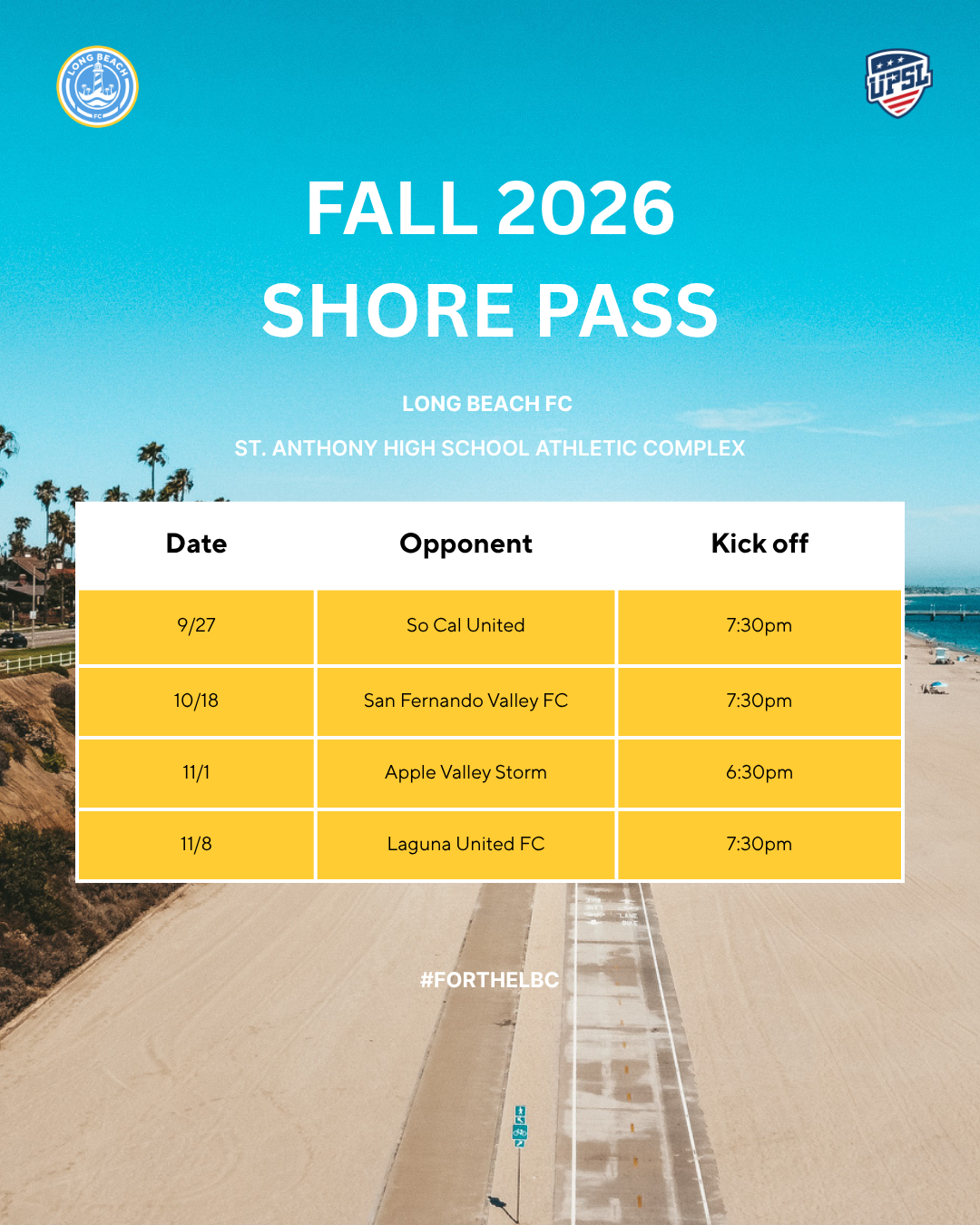 Fall 2026 Shore Pass